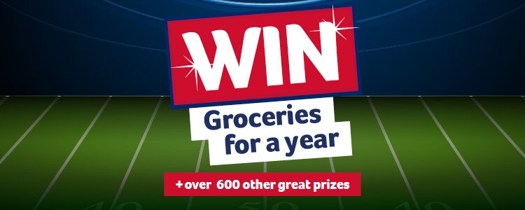 Win groceries for a year - + over 600 other great prizes
